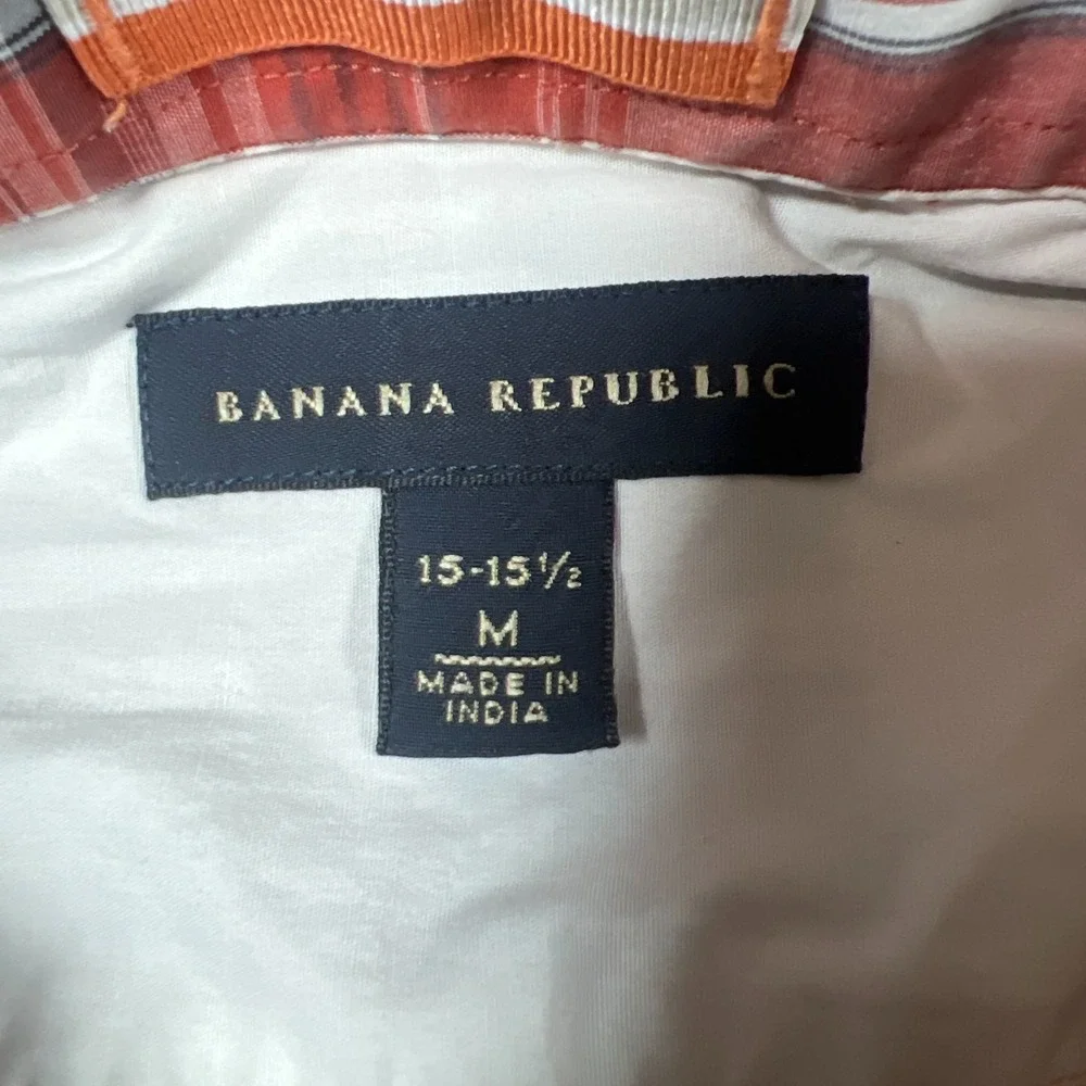 Banana Republic Western Flannel Shirt Mens M Multicolor Plaid Cotton Button Up